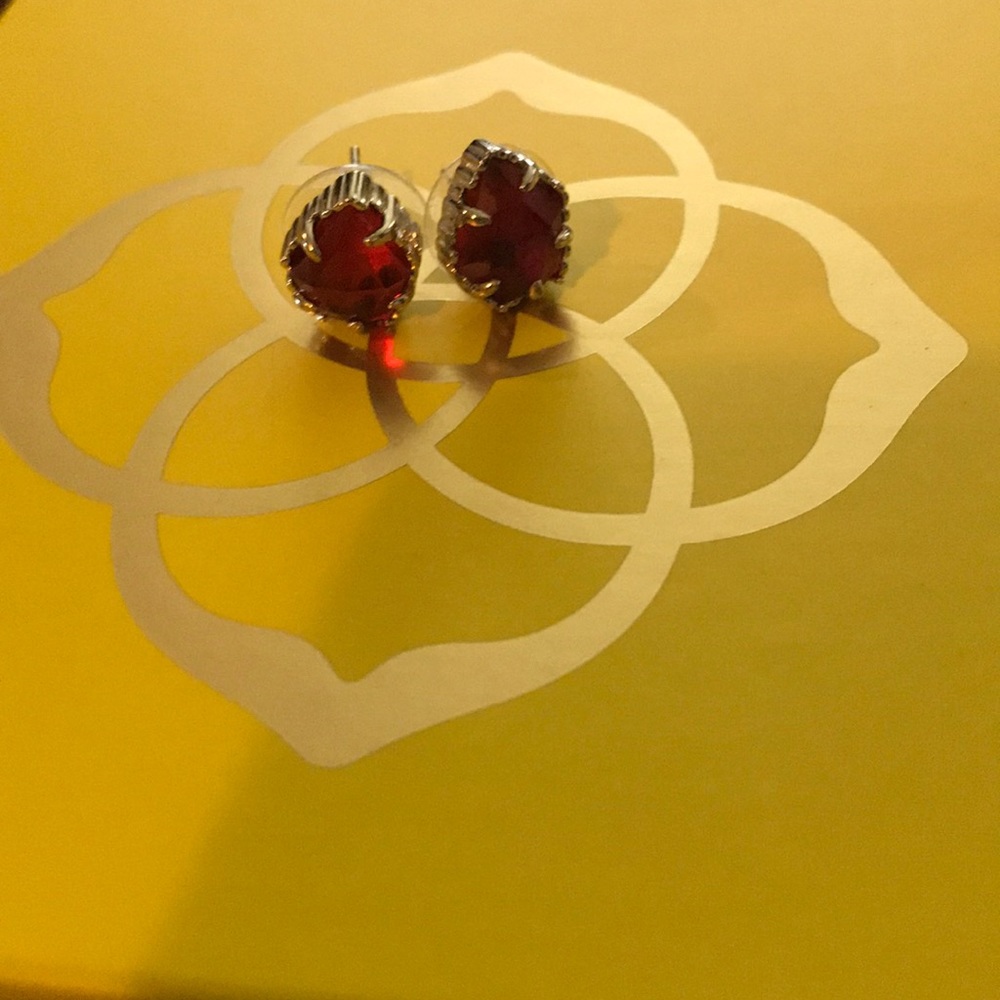 Kendra Scott ruby and gold tessa earrings